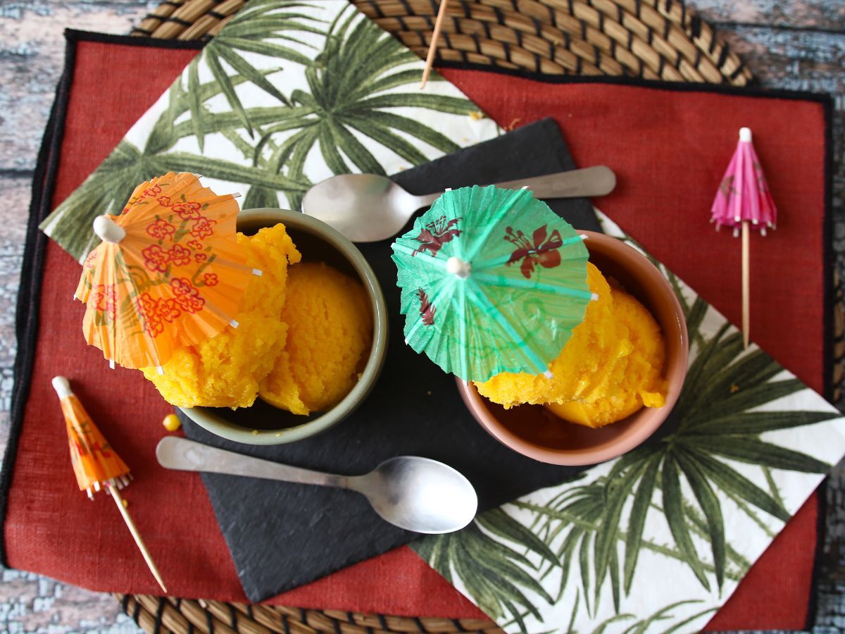 Mangosorbet med lime - bara 3 ingredienser, klar på 5 minuter! - foto 5
