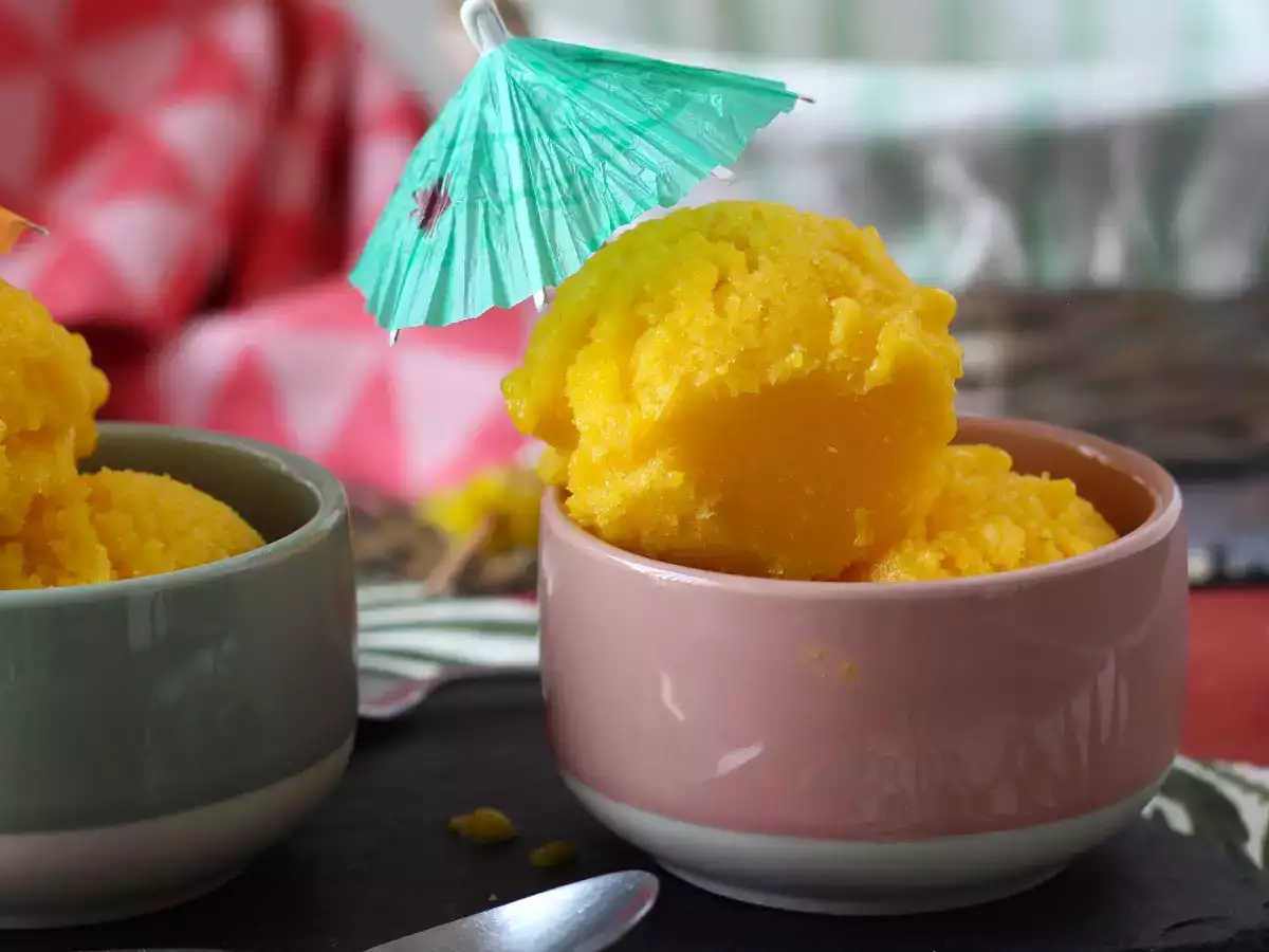 Mangosorbet med lime – bara 3 ingredienser och klar att servera på 5 minuter! - foto 6