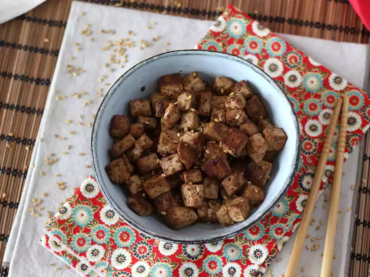Marinerad tofu med asiatiska smaker (du kommer att älska tofu efter detta!) - foto 3