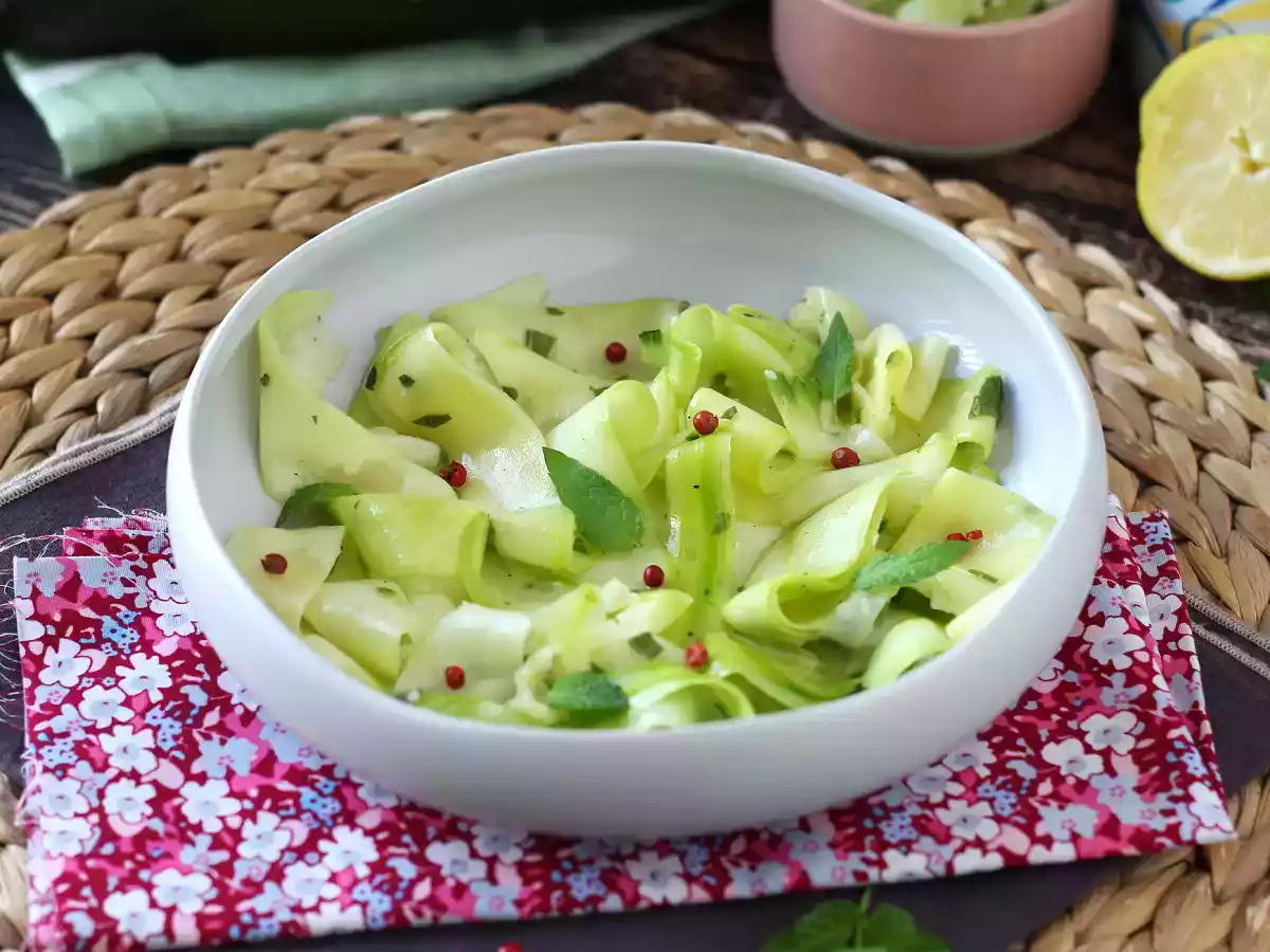 Marinerade zucchini, den perfekta grönsakscarpaccion för sommaren! - foto 4