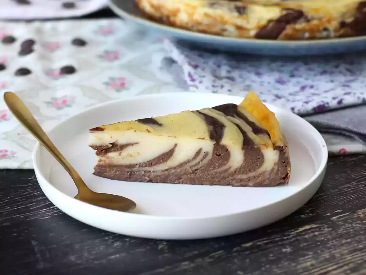 Marmorerad flan utan bakverk, superenkel att göra för en garanterad wow-effekt