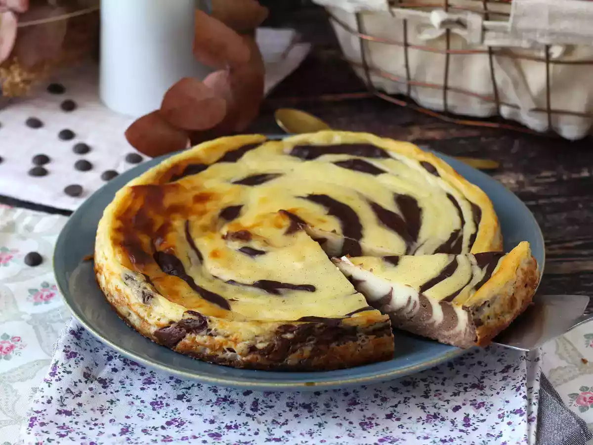 Marmorerad flan utan bakverk, superenkel att göra för en garanterad wow-effekt - foto 2