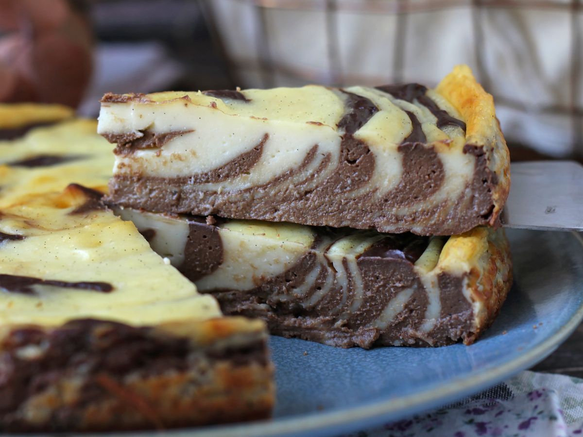 Marmorerad flan utan bakverk, superenkel att göra för en garanterad wow-effekt - foto 3