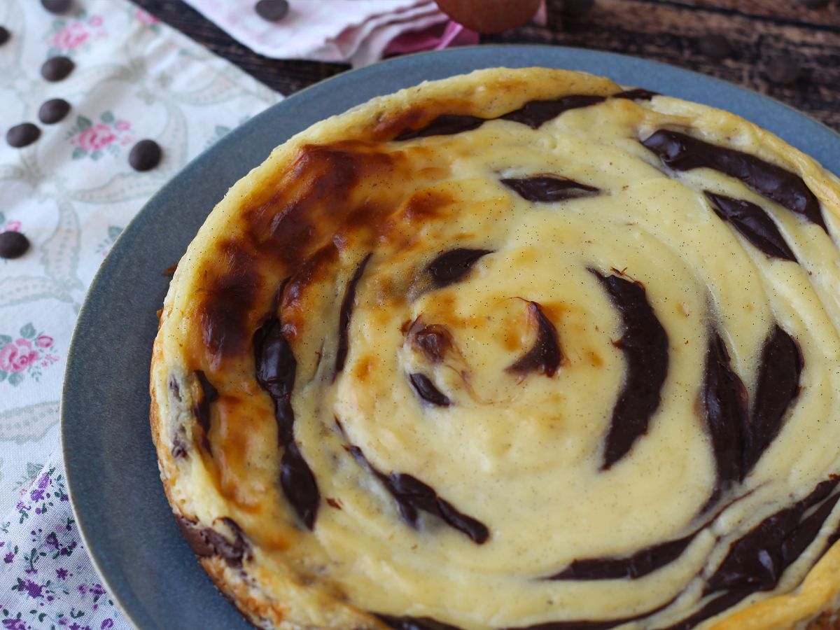 Marmorerad flan utan bakverk, superenkel att göra för en garanterad wow-effekt - foto 4