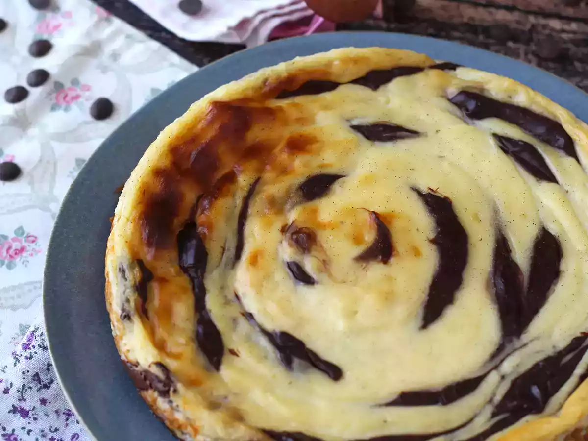 Marmorerad flan utan bakverk, superenkel att göra för en garanterad wow-effekt - foto 4