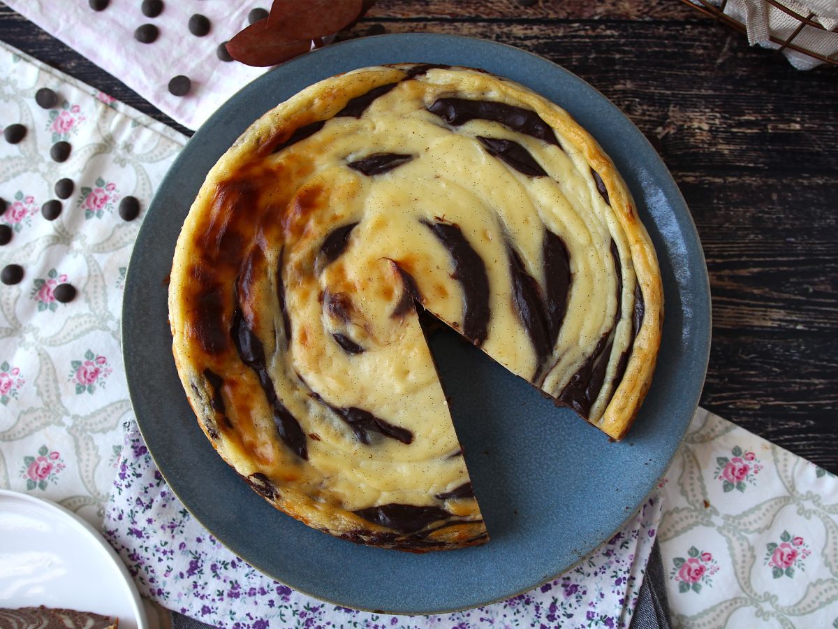 Marmorerad flan utan bakverk, superenkel att göra för en garanterad wow-effekt - foto 6