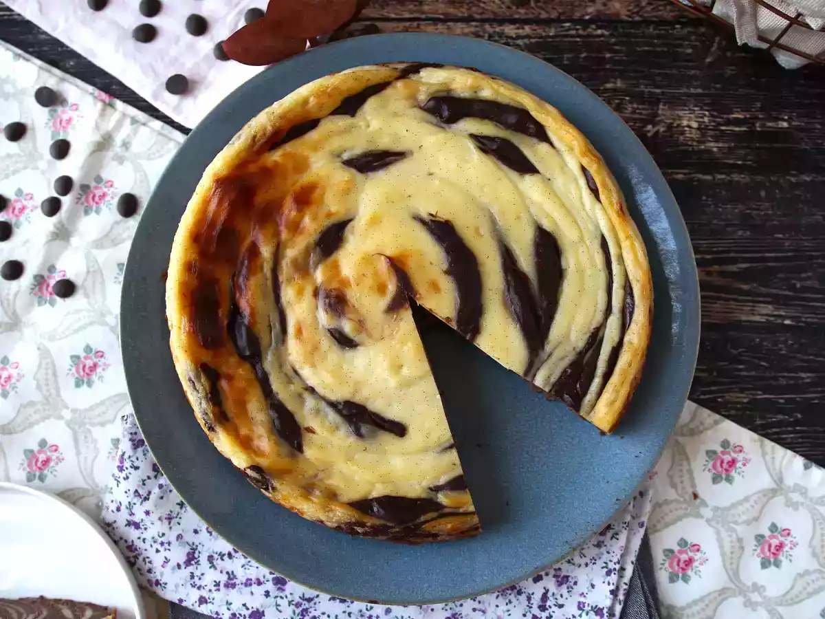Marmorerad flan utan bakverk, superenkel att göra för en garanterad wow-effekt - foto 6