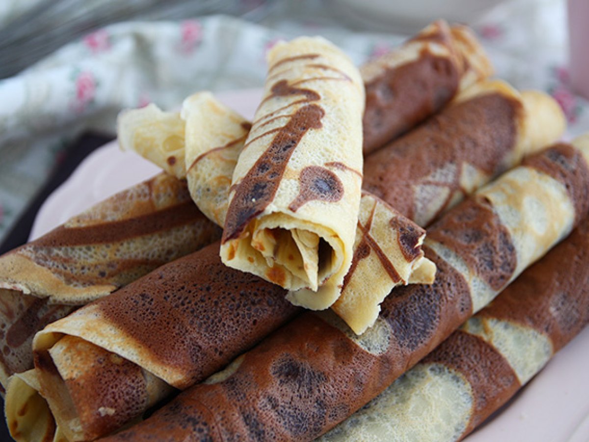 Marmorerade crêpes med vanilj och choklad - foto 2