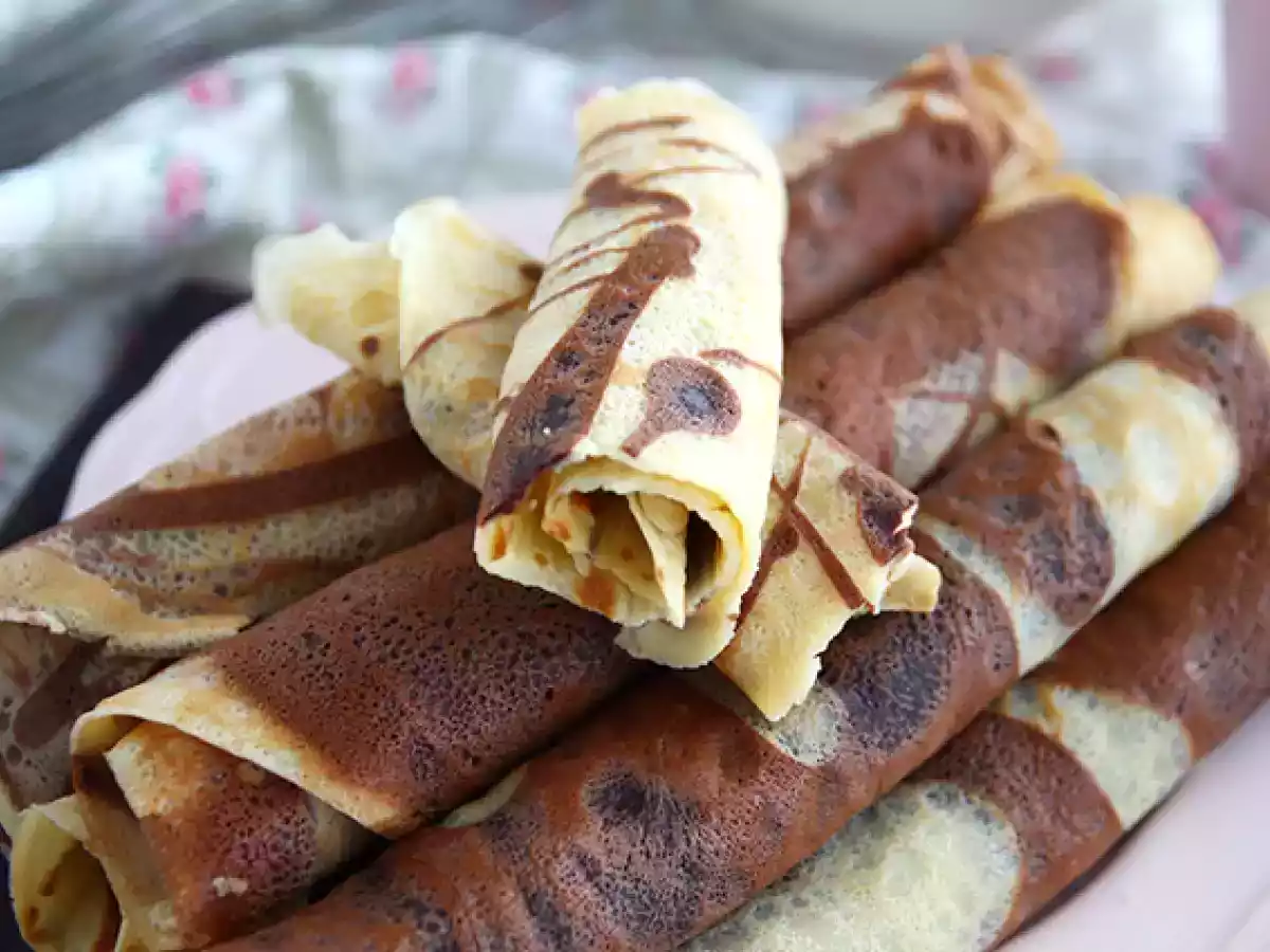 Marmorerade crêpes med vanilj och choklad - foto 2