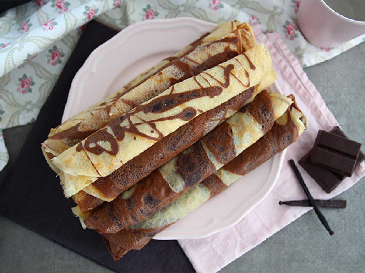 Marmorerade crêpes med vanilj och choklad - foto 3