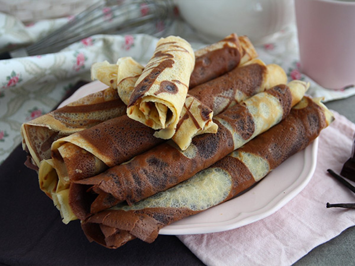 Marmorerade crêpes med vanilj och choklad - foto 4