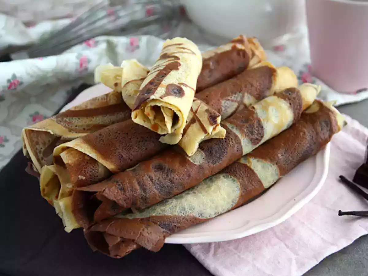 Marmorerade crêpes med vanilj och choklad - foto 4