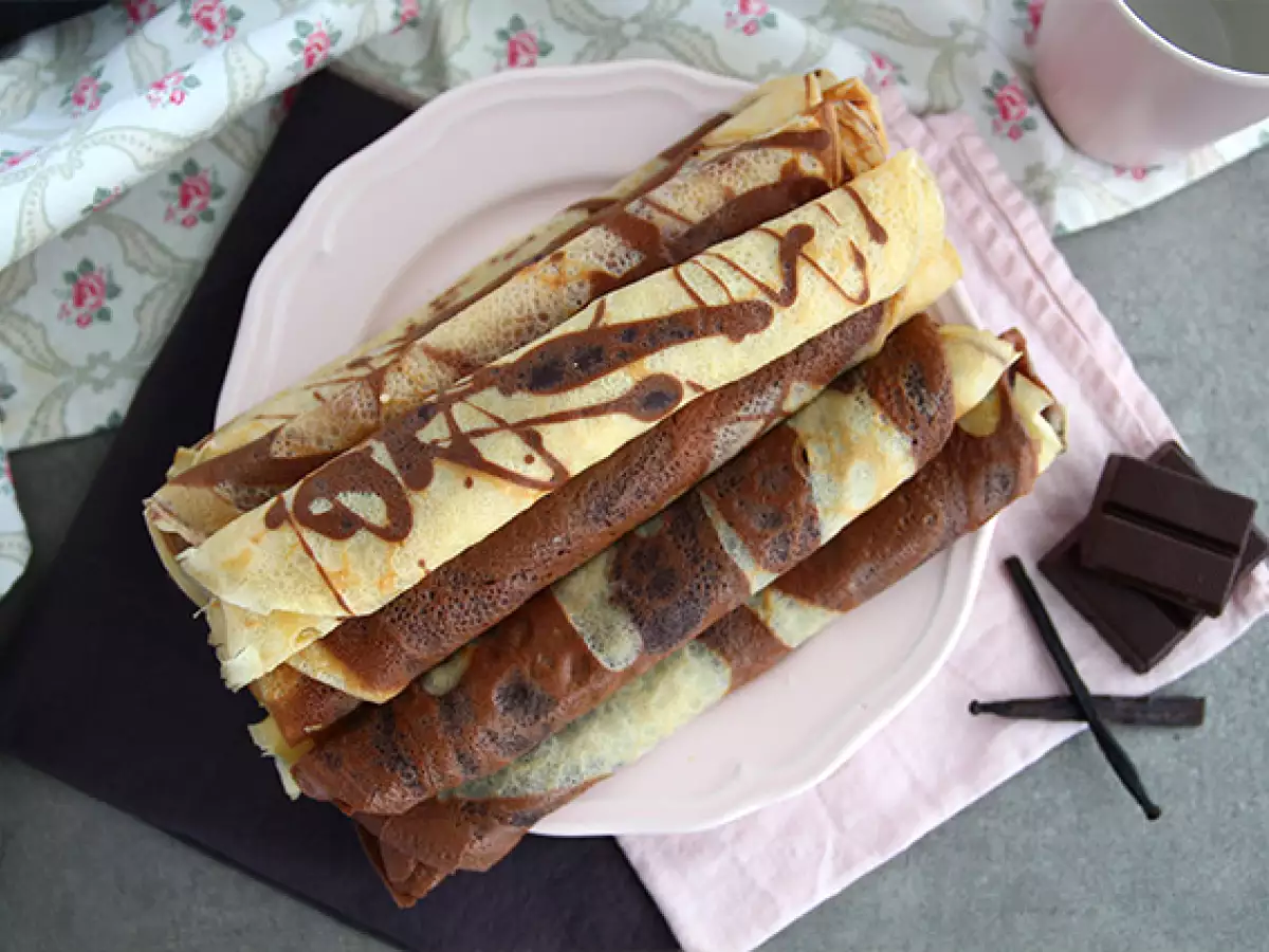 Marmorerade pannkakor med vanilj och choklad - foto 3