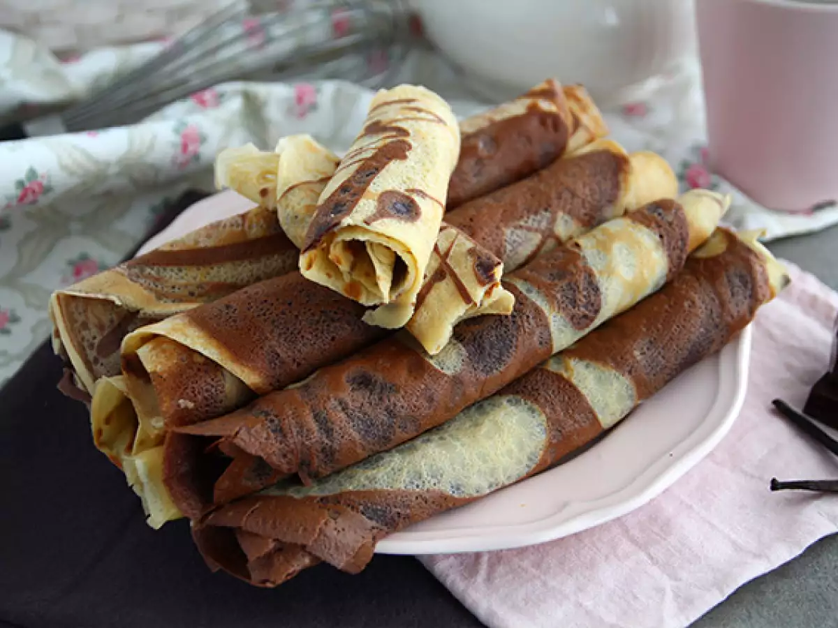 Marmorerade pannkakor med vanilj och choklad - foto 4