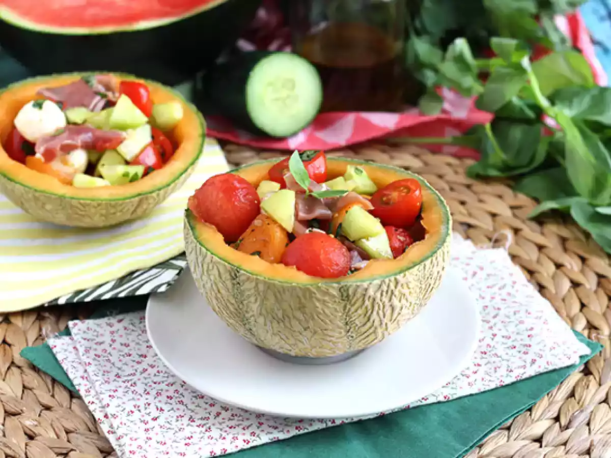 Melonsallad på melon - foto 2