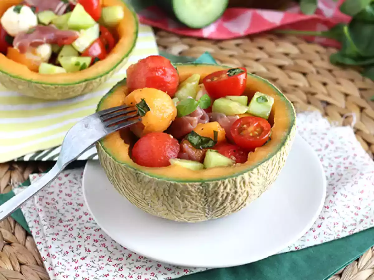 Melonsallad på melon - foto 3