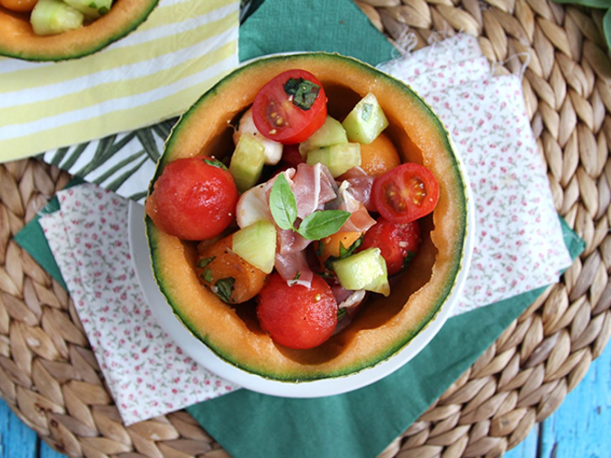 Melonsallad på melon - foto 4