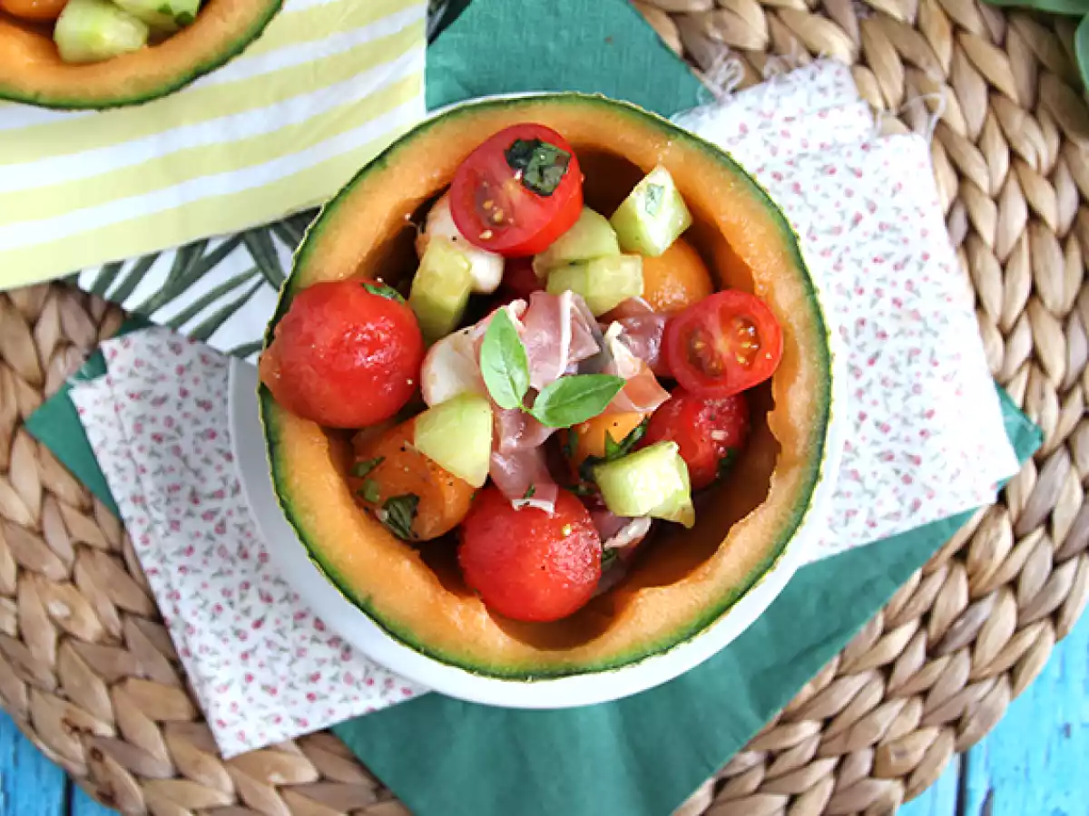 Melonsallad på melon - foto 4