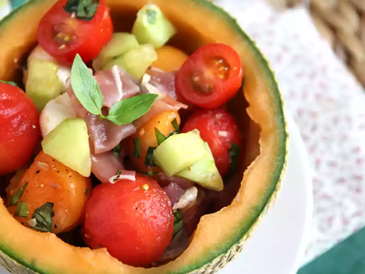 Melonsallad på melon - foto 5