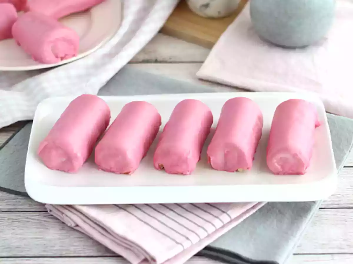 Mini rullar med jordgubbar, Rosa pantrar - foto 2