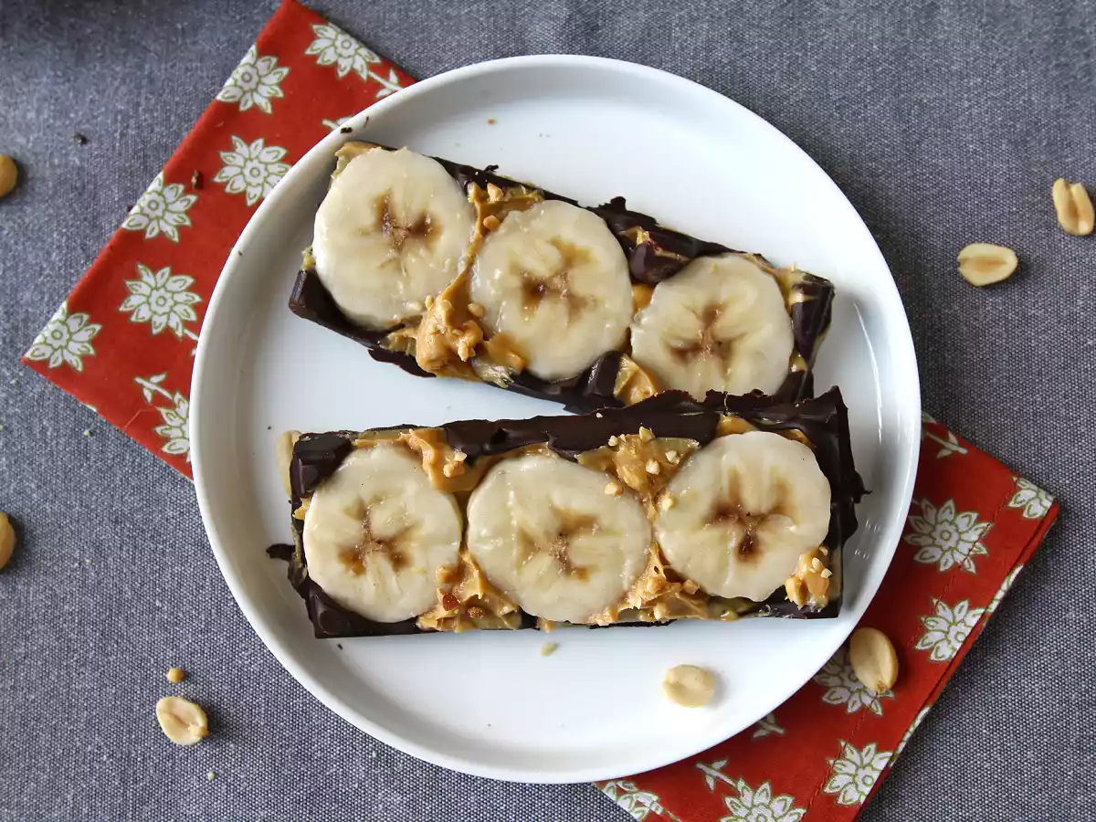 Minibarer med banan, jordnötssmör och choklad, mycket goda utan tillsatt socker - foto 5