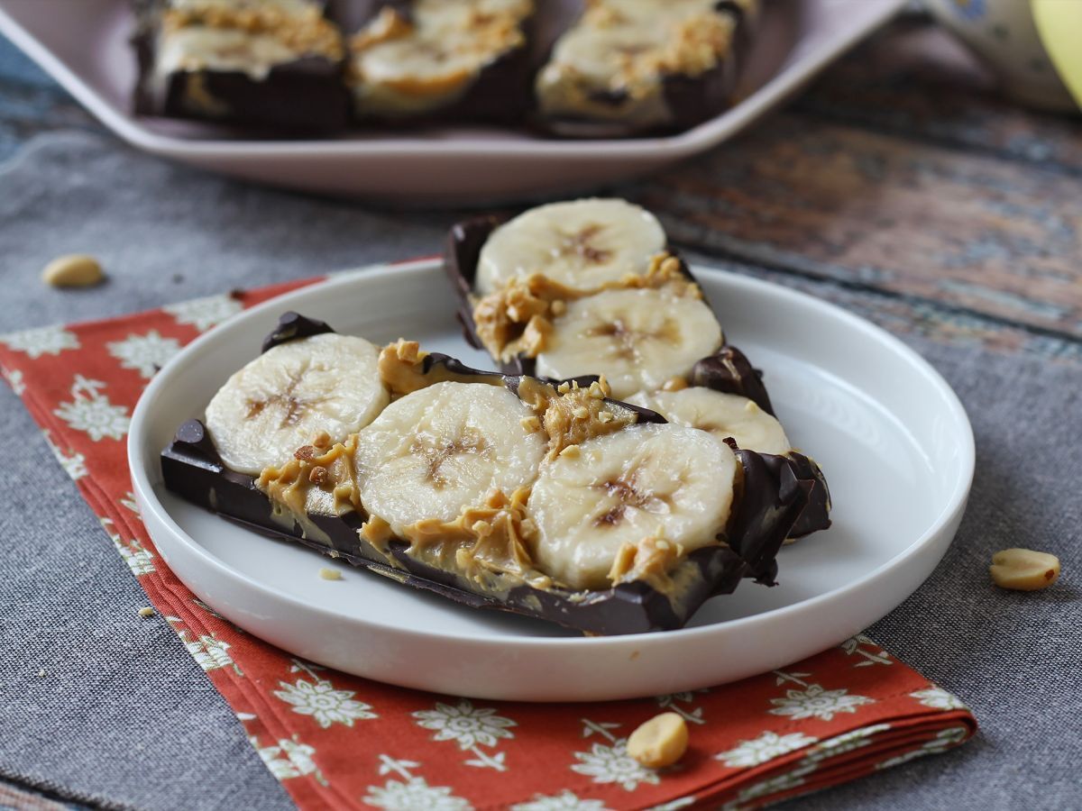 Minibarer med banan, jordnötssmör och choklad, mycket goda utan tillsatt socker - foto 6