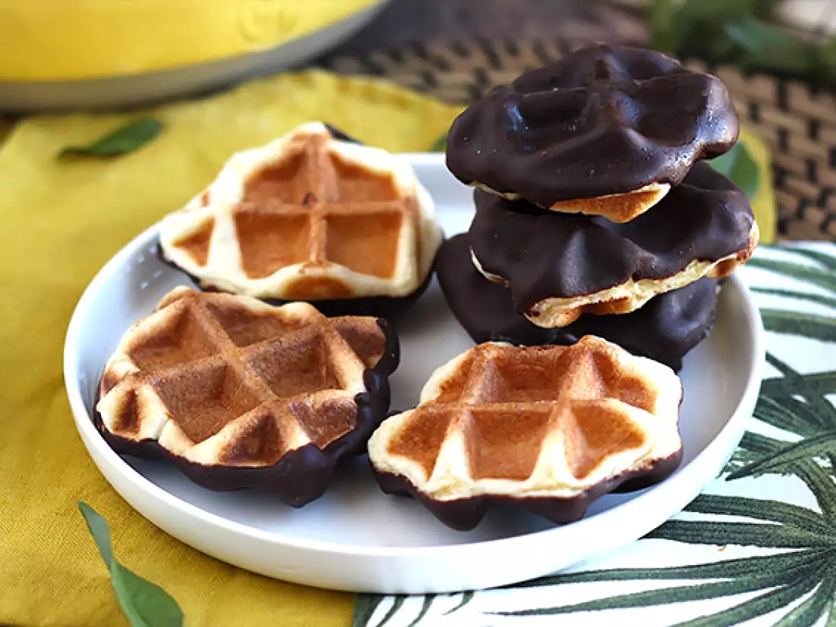 Minivåfflor med choklad