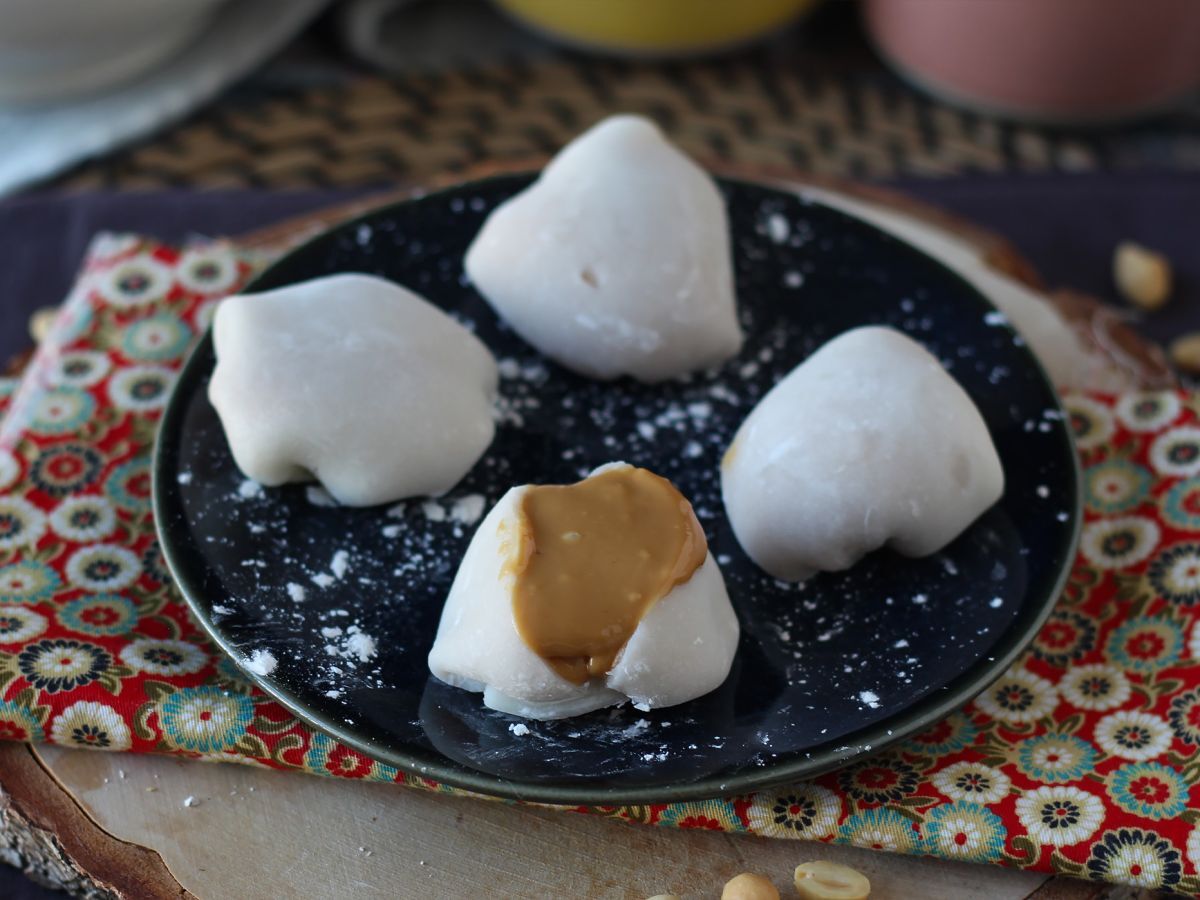Mochis med jordnötssmör