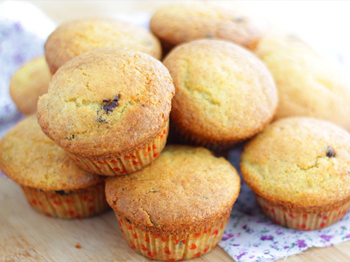 Muffins med chokladbitar, det amerikanska receptet