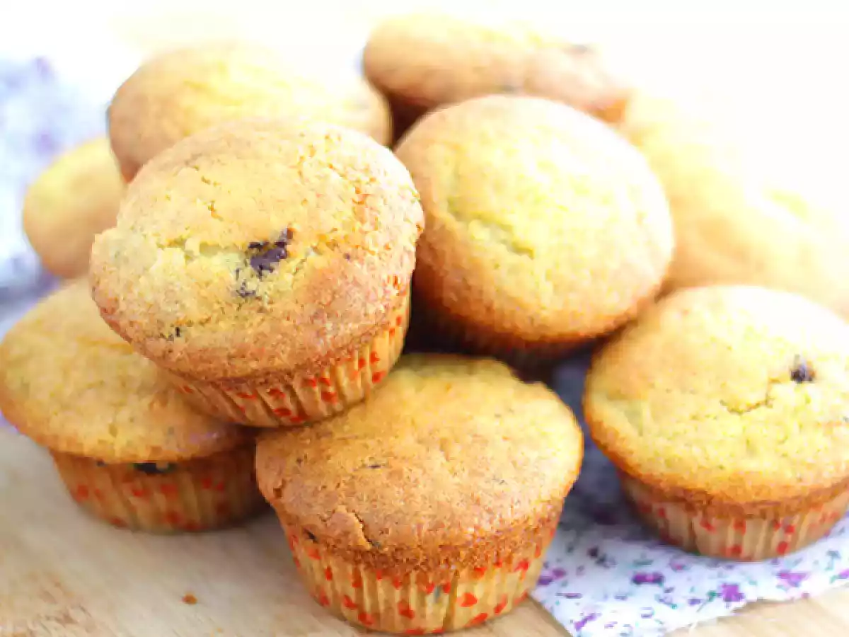 Muffins med chokladbitar, det amerikanska receptet