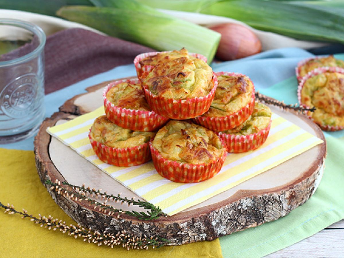 Muffins med purjolöksfondue