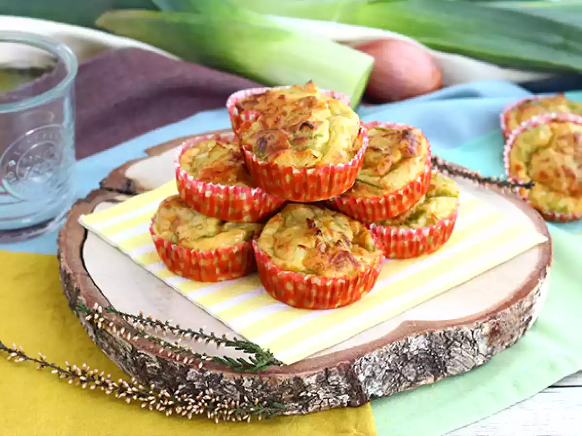 Muffins med purjolöksfondue
