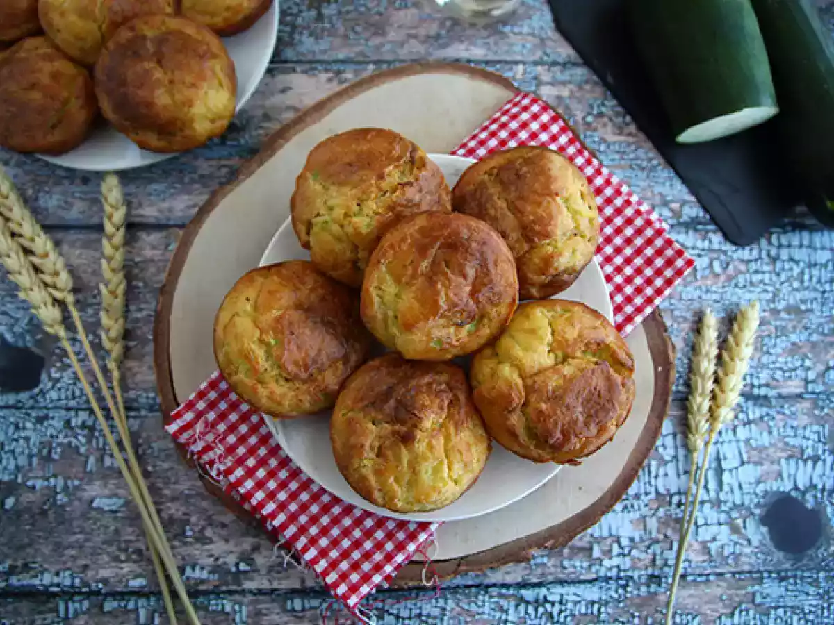 Muffins med zucchini och getost - foto 2