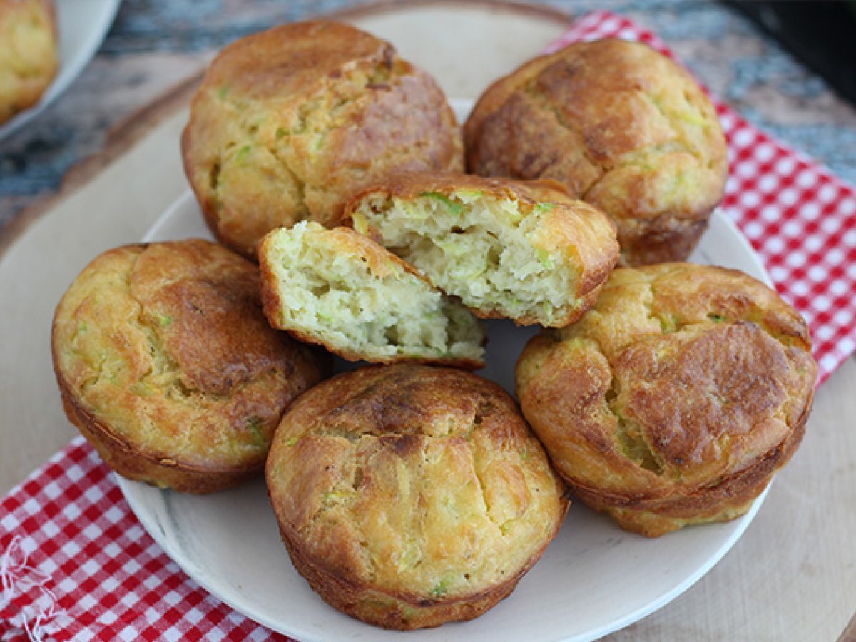 Muffins med zucchini och getost - foto 4