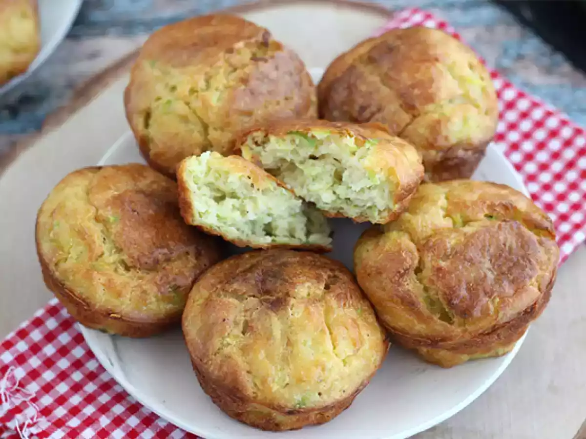 Muffins med zucchini och getost - foto 4
