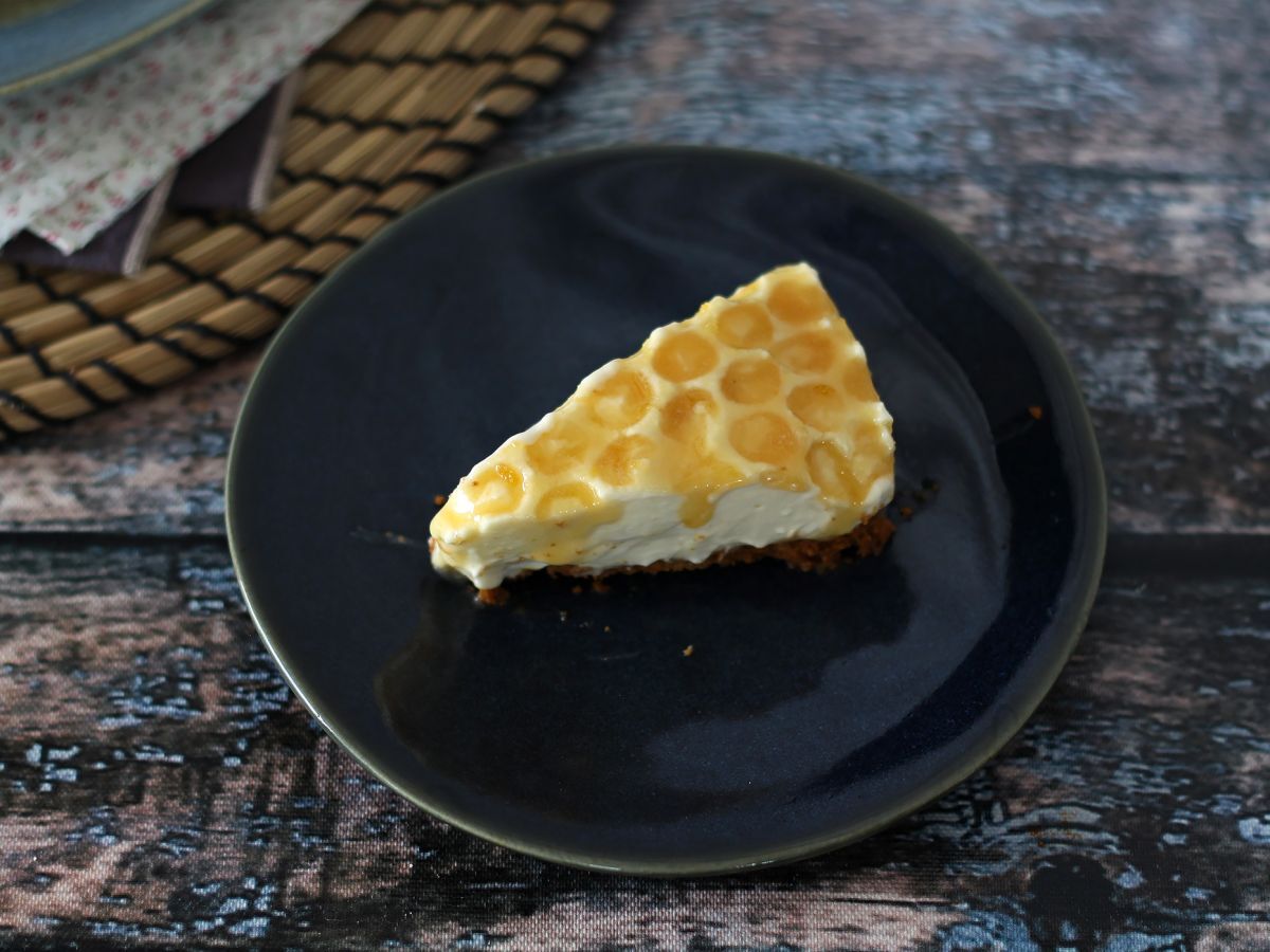 No-bake citron- och honungscheesecake (handledning för tårtdekoration) - foto 2