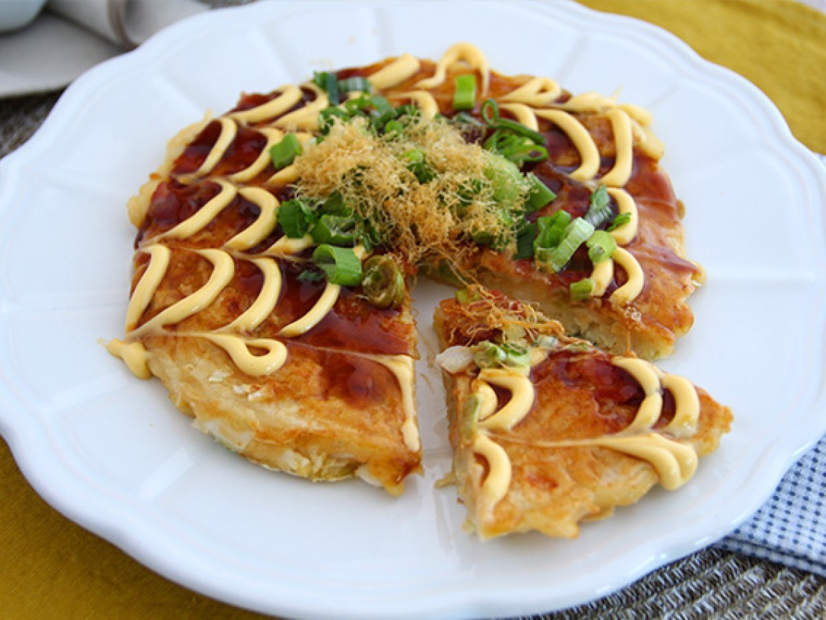 Okonomiyaki - japansk omelett - foto 4