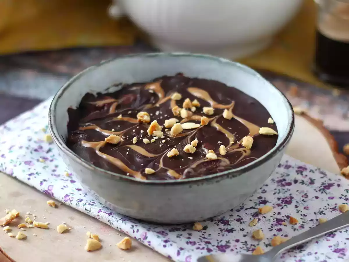 Overnight oats med röd frukt och choklad, en hälsosam och mättande frukost! - foto 6