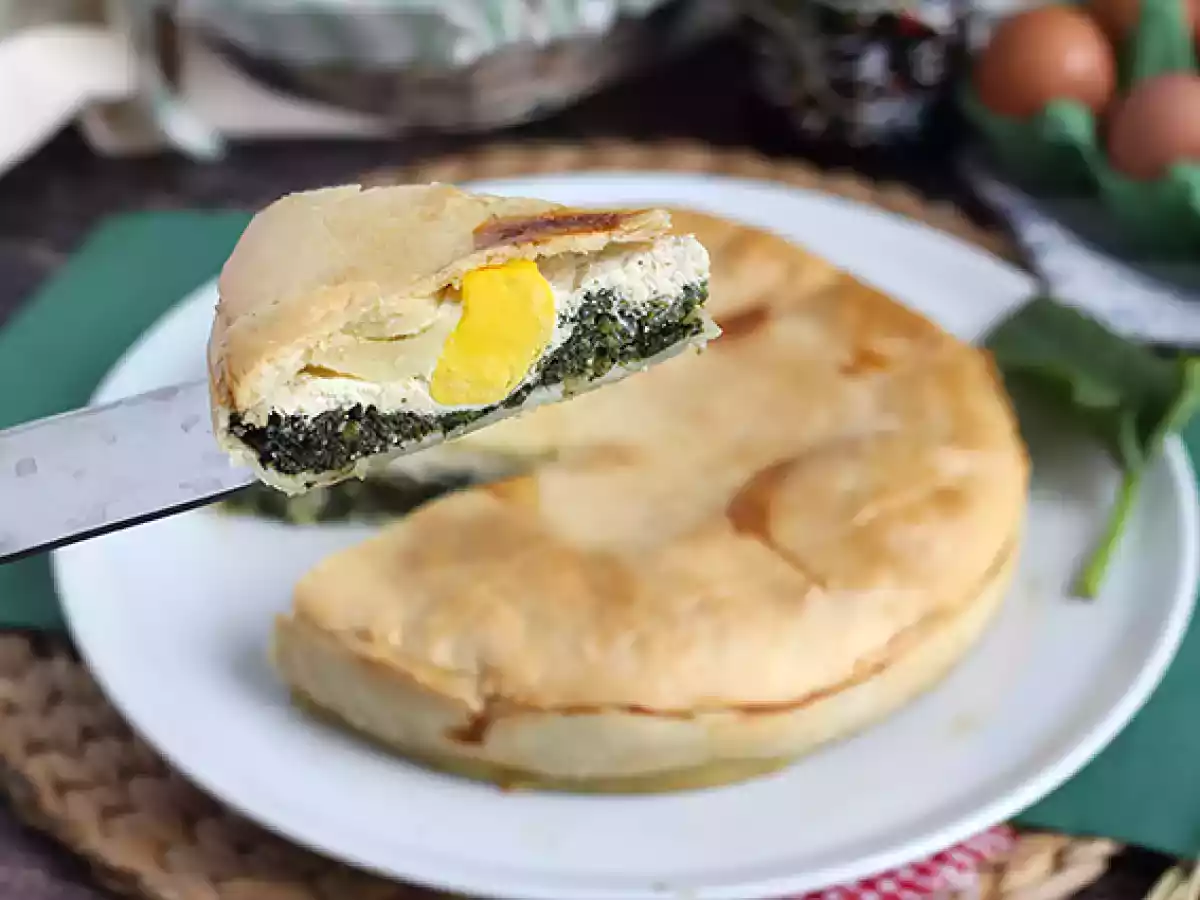 Paj med spenat, ricotta och ägg - italiensk Torta Pasqualina - foto 3