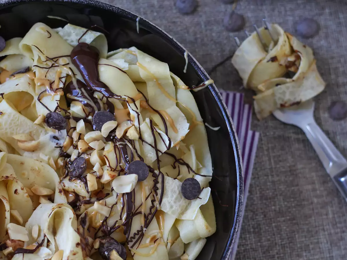 Pannkakstagliatelle med choklad och jordnötssmör! - foto 8