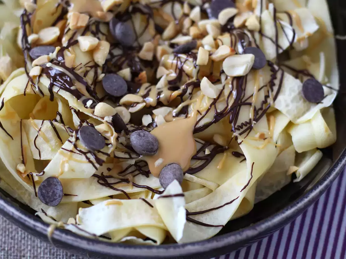 Pannkakstagliatelle med choklad och jordnötter! - foto 2