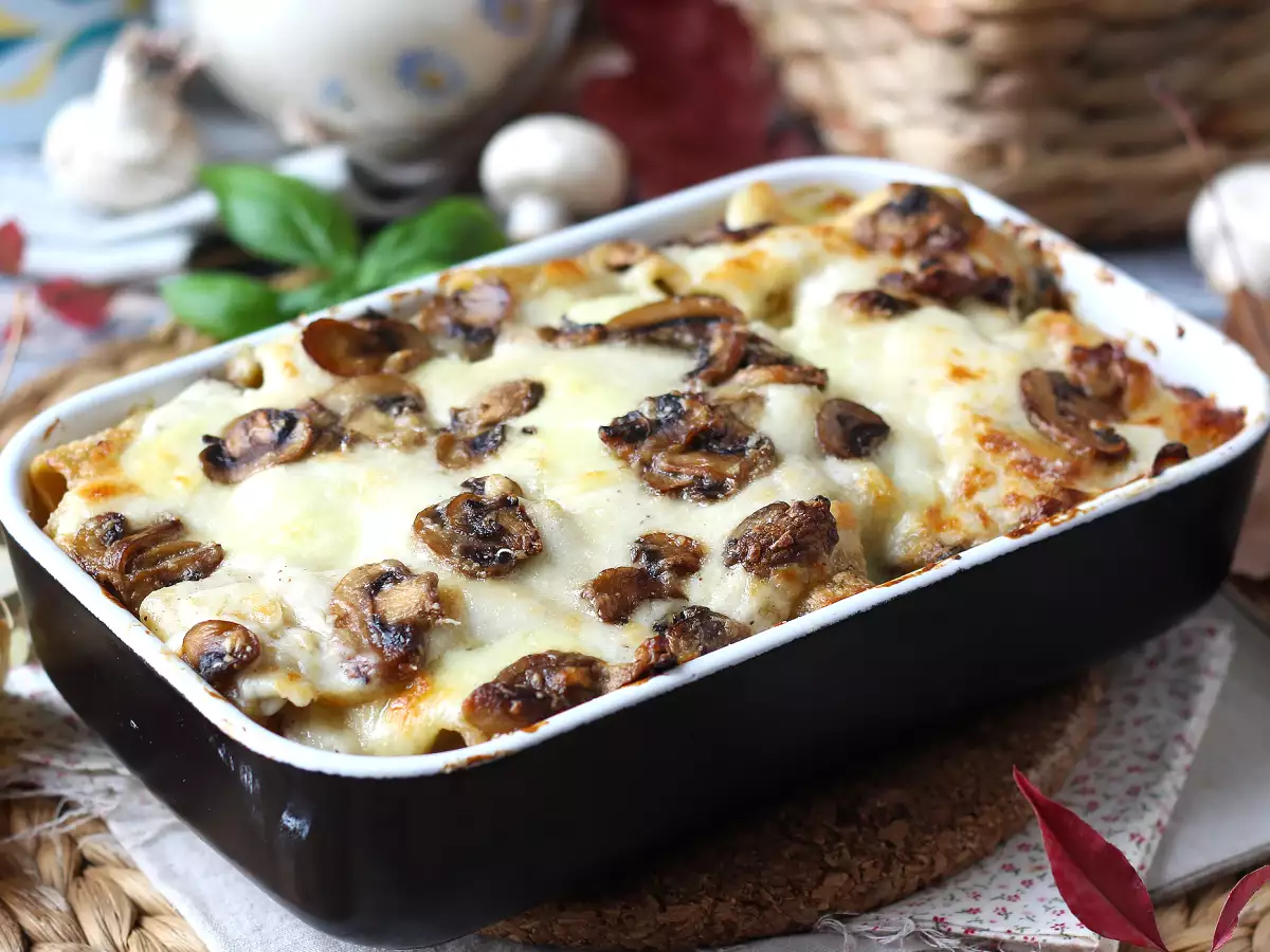Pasta al forno ai funghi: det perfekta krämiga och trådiga receptet för hösten