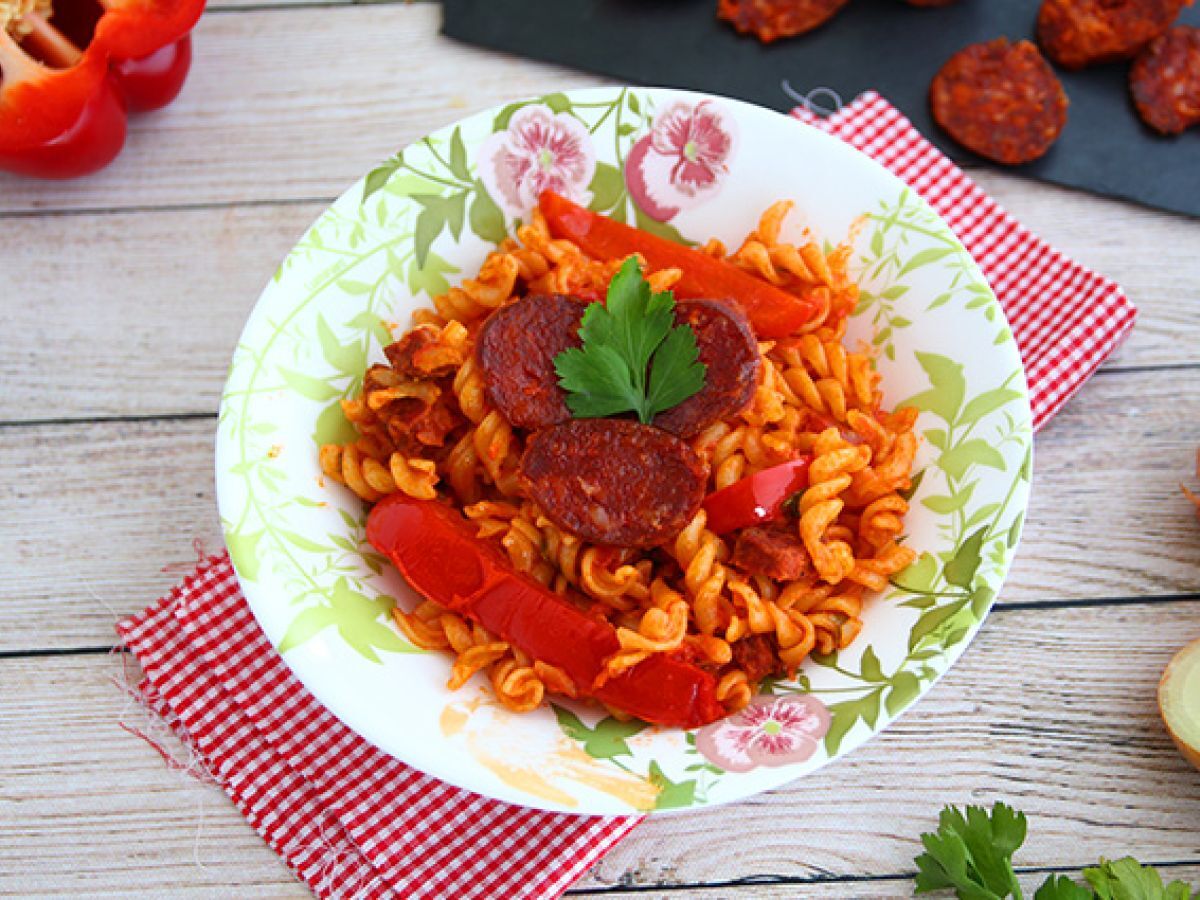 Pasta med chorizo