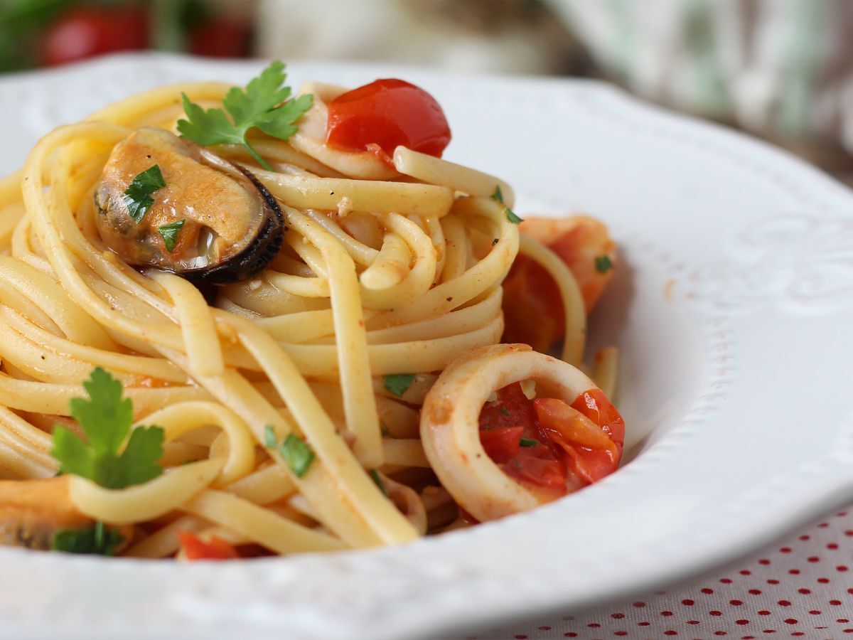 Pasta med frysta skaldjur - en välsmakande och snabb rätt - foto 2