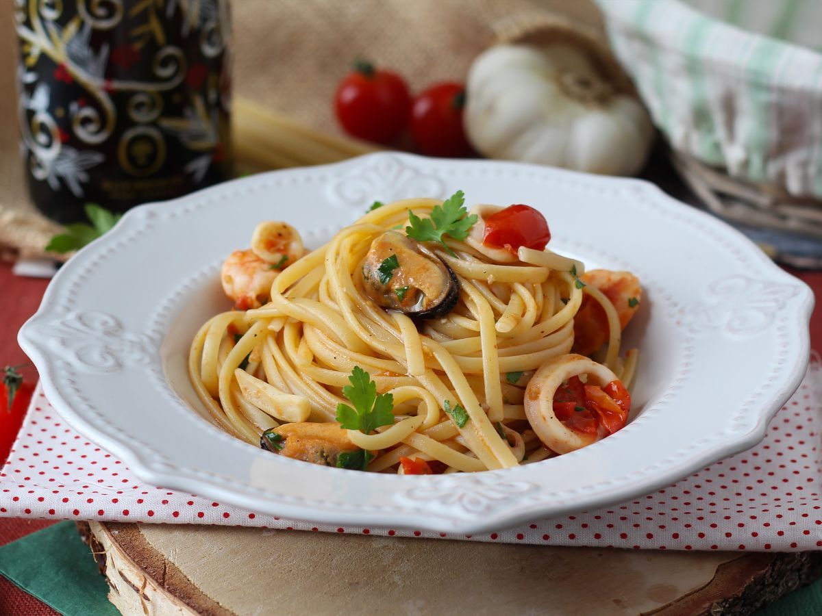 Pasta med frysta skaldjur - en välsmakande och snabb rätt - foto 6