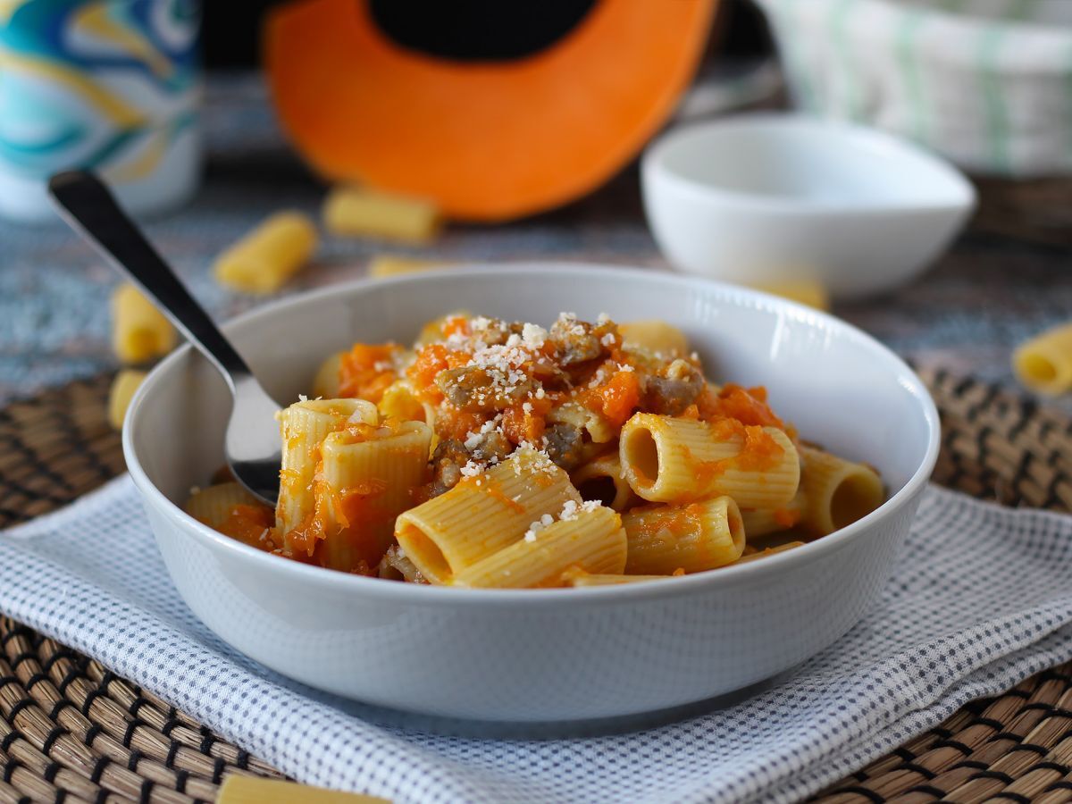 Pasta med pumpa och korv - foto 2