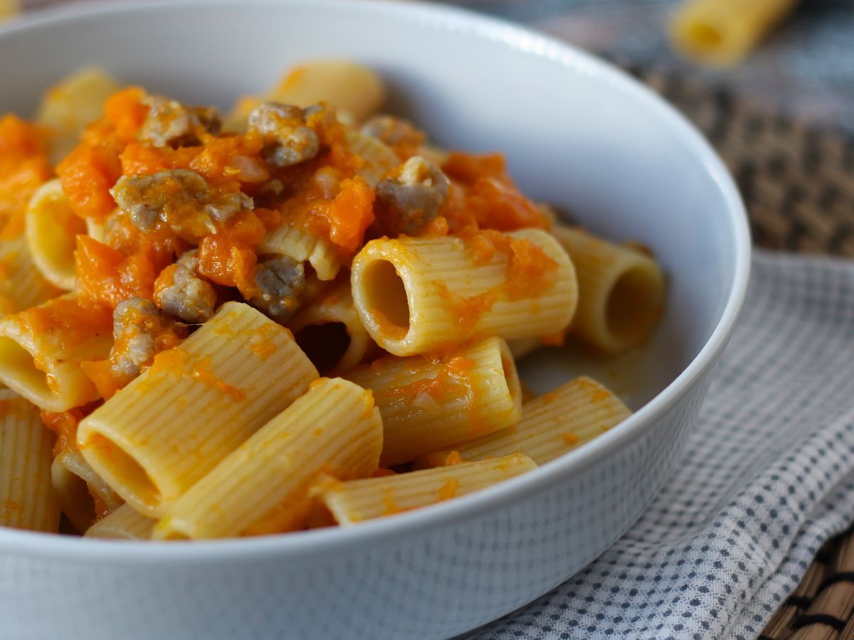 Pasta med pumpa och korv - foto 3