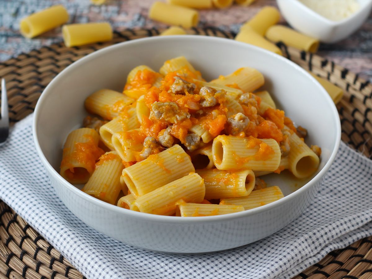 Pasta med pumpa och korv - foto 5