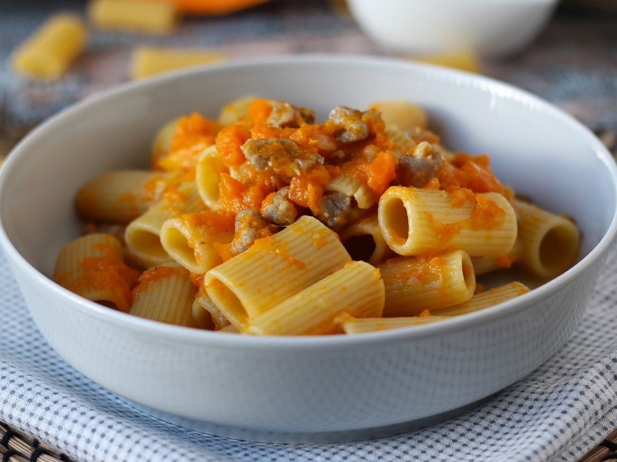 Pasta med pumpa och korv - foto 7
