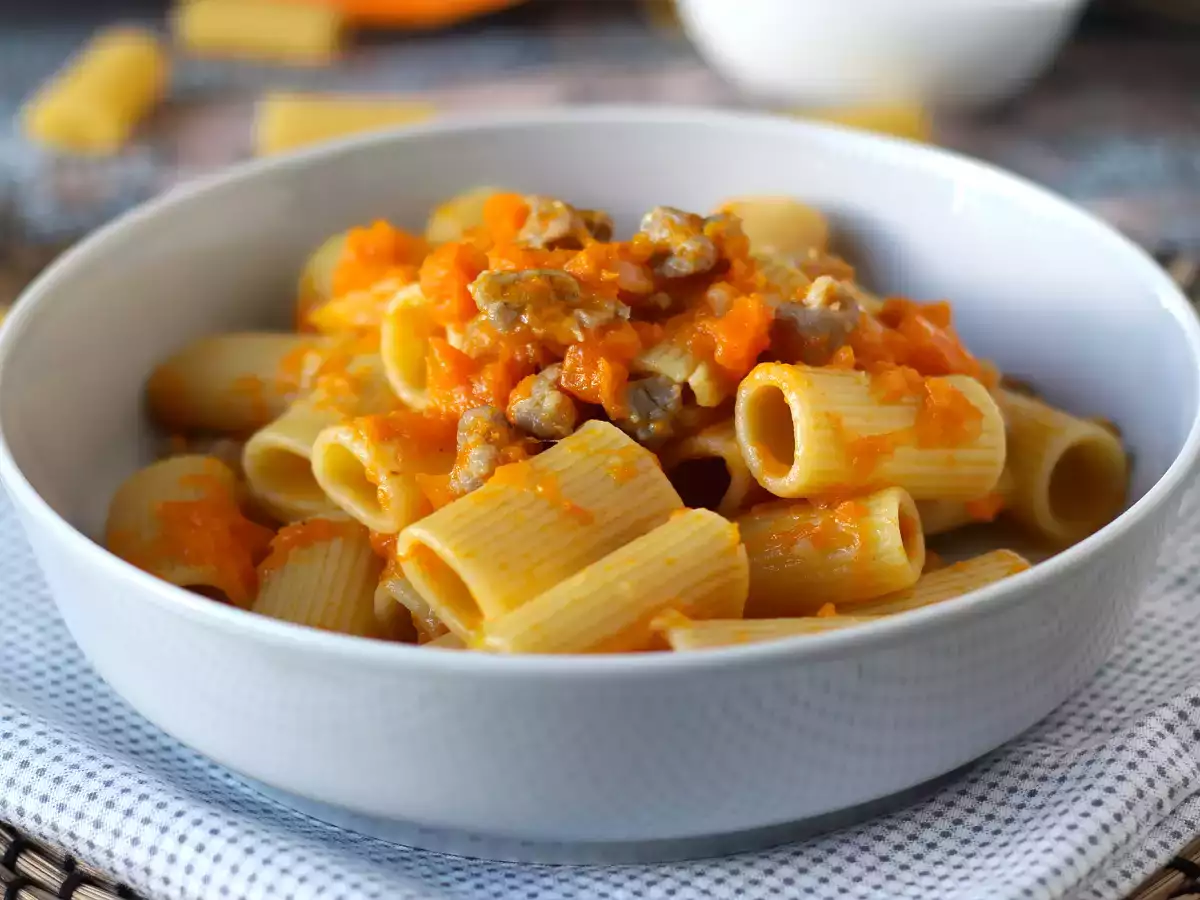 Pasta med pumpa och korv - foto 7